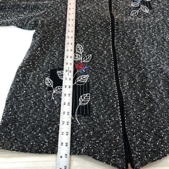 Teddi Petite Womens Size 1XP Jacket Black w/ white - Picture 5 of 8